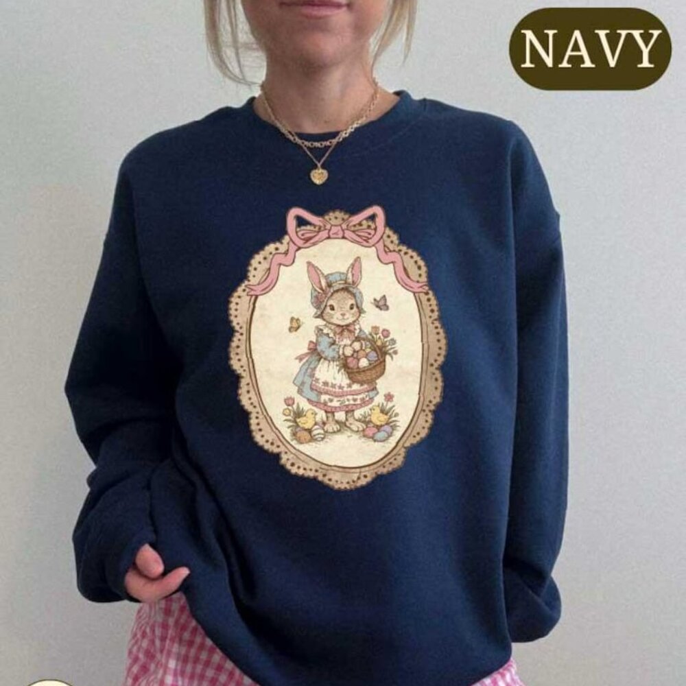 Comfort Colors Easter Bunny Shirt, Grandma Core Graphic Tee